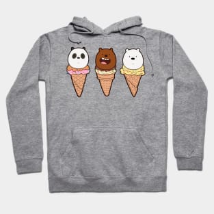 We bare bears in icecream Hoodie